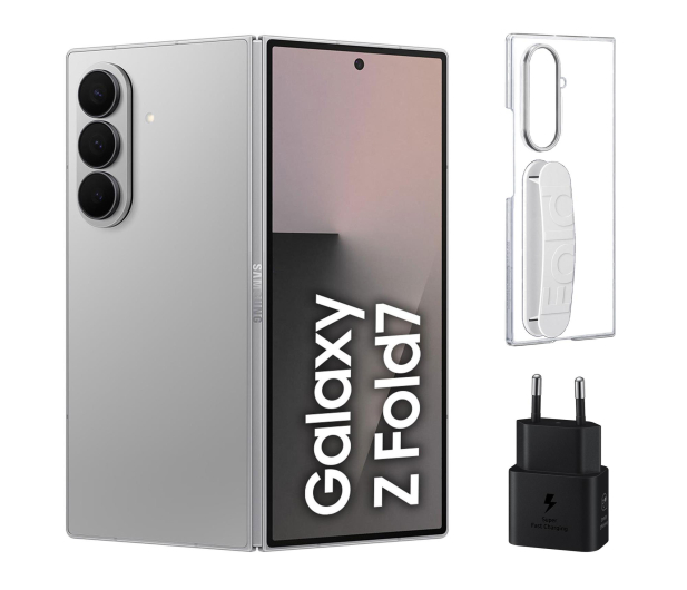 Samsung Galaxy Z Fold7 12/512GB Srebrny + Clear Case + Charger - 1347434 - zdjęcie